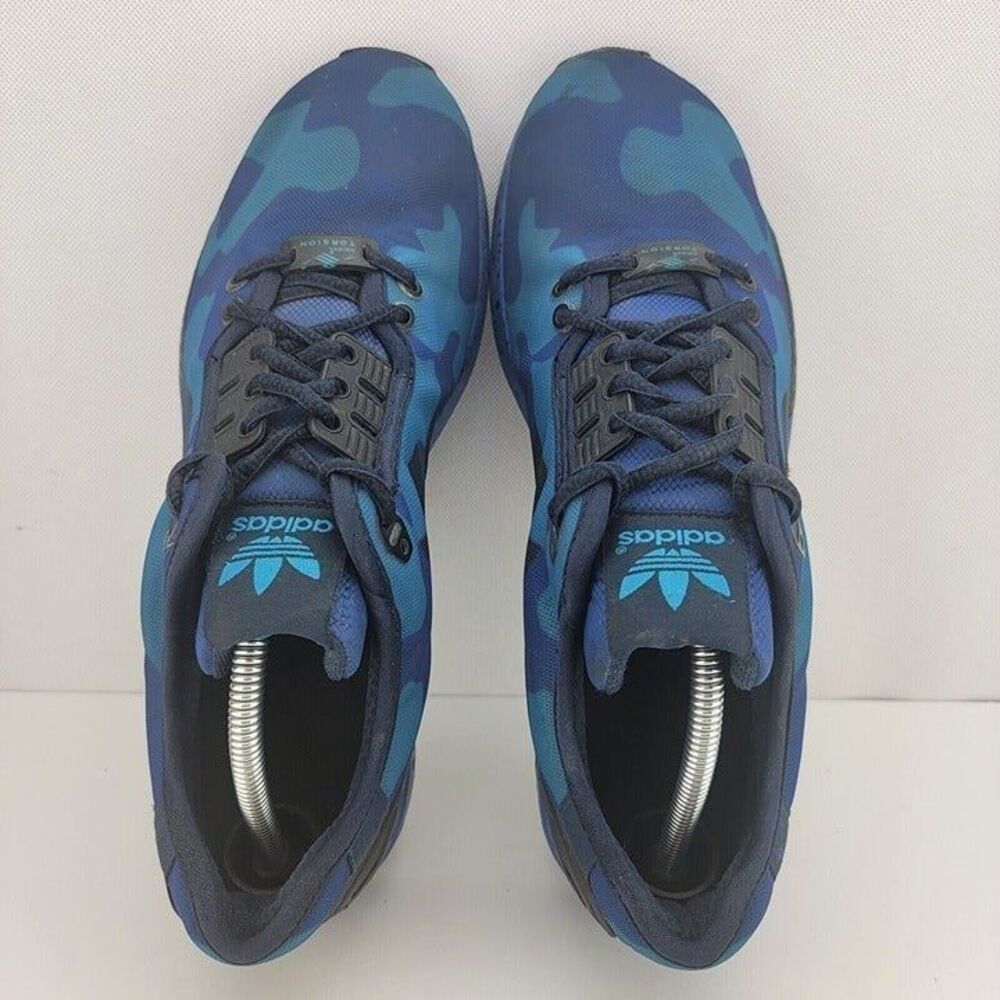 ADIDAS Mens Size 10 Blue Camo ZX FLUX DECON Sneakers M19684 - Picture 7 of 9